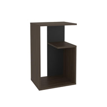 Mesa de Noche Evert, Milan y Wengue, con diseño moderno y espacio para ubicar objetos