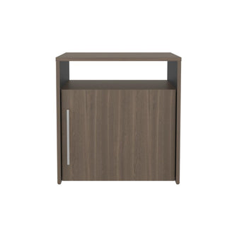 Mesa de Noche Montano, Milan y Wengue, con un cajón y espacio para colocar objetos decorativos