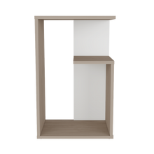 Mesa de Centro Evert, Nacar y Blanco, con diseño moderno y espacio para ubicar objetos