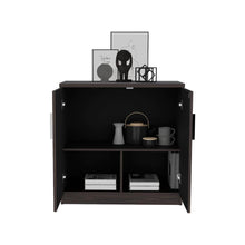 Mesa Auxiliar Malibu, Nogal Europeo y Wengue, con dos puertas y cerradura ZF