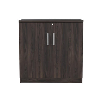 Mesa Auxiliar Malibu, Nogal Europeo y Wengue, con dos puertas y cerradura ZF