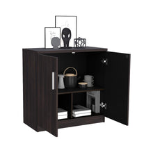 Mesa Auxiliar Malibu, Nogal Europeo y Wengue, con dos puertas y cerradura ZF
