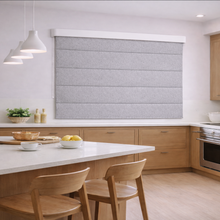 Persiana Romana Premium Blackout Decorativo Melissa Gris 180X180