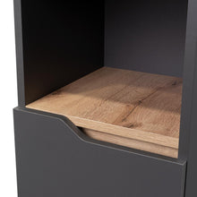 Mueble  Auxiliar para Baño Apolis, Plata Oscuro y Café claro, con un diseño minimalista y es de facil instalación