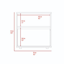 Mesa de Noche Galanto, Plata Oscuro y Miel, con Una Puerta Batiente