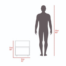 Mesa de Noche Galanto, Plata Oscuro y Miel, con Una Puerta Batiente