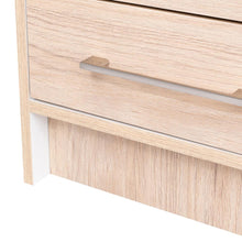 Mesa de Noche Douglas, Beige y Blanco, con Un Entrepaño Superior y Dos Cajones Organizadores