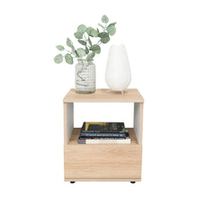 Mesa de Noche Camel, Rovere y Blanco