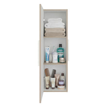 Set de 2 Gabinetes de Baño Picasso, Beige y Blanco, con Espacio para Guardar Objetos de Aseo