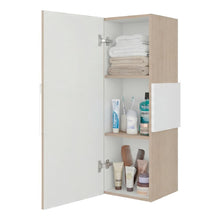 Gabinete de Baño Picasso, Cartagena y Blanco, con Espacio Para Guardar Objetos de Aseo