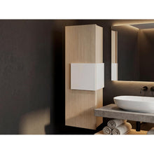 Set de 2 Gabinetes de Baño Picasso, Beige y Blanco, con Espacio para Guardar Objetos de Aseo