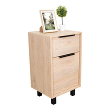 Mesa de Noche Wesley, Beige y Blanco, con Una Puerta y Un Cajón Organizador X2