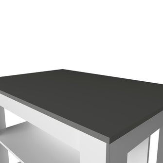 Barra de Cocina Cala, Plata Oscuro y Blanco Duqueza, con Amplia Superficie En La Mesa ZF