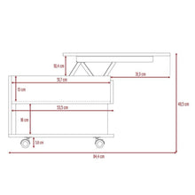 Mesa de Centro Salento, Beige y Wengue, con Un Cajón Interno Multiusos