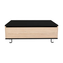 Mesa de Centro Salento, Beige y Wengue, con Gran Capacidad de Almacenamiento