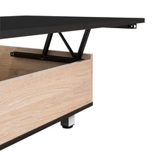 Mesa de Centro Salento, Beige y Wengue, con Gran Capacidad de Almacenamiento