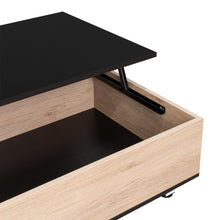 Mesa de Centro Salento, Beige y Wengue, con Gran Capacidad de Almacenamiento