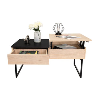Mesa de Centro Salento, Beige con Gran Capacidad de Almacenamiento