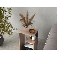 Mesa de Noche Evert, Café Expresso y Wengue, con diseño moderno y espacio para ubicar objetos ZF