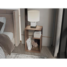 Mesa Auxiliar Evert, Café Expreso y Wengue Kronos, con diseño moderno y espacio para ubicar objetos ZF