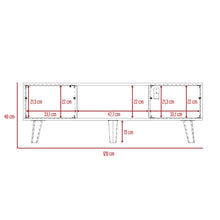 Mesa de Centro Mirabella, Cocoa, con un Cajón y Dos Puertas Batientes