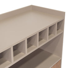 Bar Mirabella, Cocoa, con Dos Puertas Abatibles y Espacio para Almacenar Copas