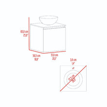 Mueble para Lavamanos Ganet, Nogal Europeo y Capri, Incluye Lavamanos Corona en Porcelana Sanitaria