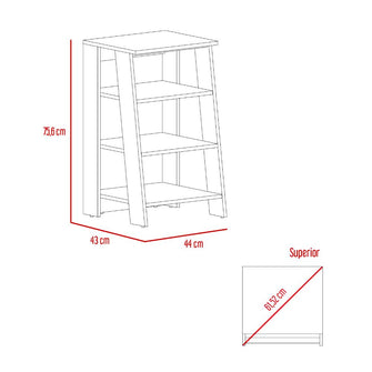 Gabinete de Baño Aqua 3 Pequeño, Blanco Vainilla y Café Claro, Con Variedad De Entrepaños