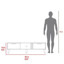Mesa para TV Vanez, Fresno Europeo y Capri, con dos puertas abatibles 70"