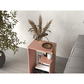 Mesa de Noche Evert, Arupo y Fresno Europeo, con diseño moderno y espacio para ubicar objetos