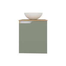 Mueble para Lavamanos Mice, Agave y Fresno Europeo, Incluye Lavamanos Corona en Porcelana Sanitaria