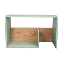 Mesa de Noche Evert, Agave y Fresno, con diseño moderno y espacio para ubicar objetos