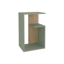 Mesa de Noche Evert, Agave y Fresno Europeo, con diseño moderno y espacio para ubicar objetos