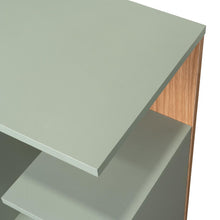 Mesa de Noche Evert, Agave y Fresno Europeo, con diseño moderno y espacio para ubicar objetos