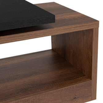 Mesa de Centro Wesley, Wengue y Cobre, con Un Cajón Amplio