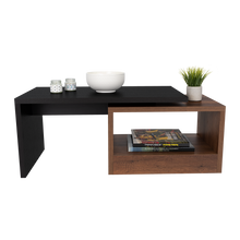 Mesa de Centro Wesley, Wengue y Cobre, con Un Cajón Amplio