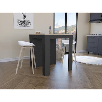 Barra de Cocina Mayer, Wengue y Miel, con Amplia Superficie y Tres Entrepaños ZF