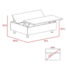 Mesa de Centro Alborán, Wengue y Avellana, con Espacioso Cajón Interno