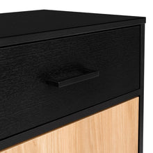 Mesa de Noche Grays, Wengue y Fresno Europeo, con una puerta y cajón