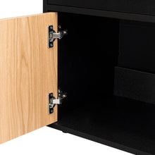 Mesa de Noche Grays, Wengue y Fresno Europeo, con una puerta y cajón