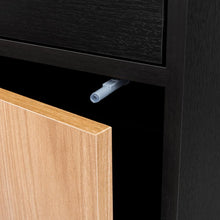 Mesa de Noche Grays, Wengue y Fresno Europeo, con una puerta y cajón