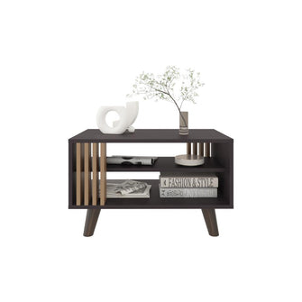 Mesa de Centro Shane, Wengue y Fresno Europeo, con diseño moderno ZF