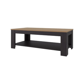 Mesa de Centro Sensi, Wengue y Fresno Europeo, con diseño moderno ZF
