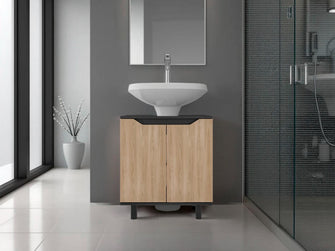 Mueble Para Lavamanos Marlo, Wengue y Fresno Europeo, No incluye Lavamanos