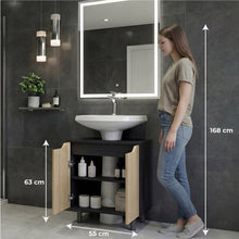 Mueble Para Lavamanos Marlo, Kronos Wengue y Kronos Fresno, No incluye Lavamanos