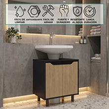 Mueble Para Lavamanos Marlo, Kronos Wengue y Kronos Fresno, No incluye Lavamanos