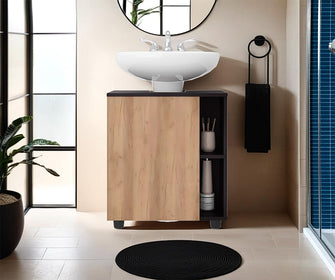 Mueble Para Lavamanos Pascuale, Wengue y Fresno Europeo, No incluye Lavamanos ZF