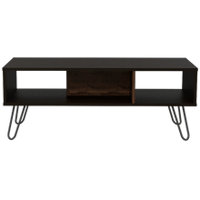 Mueble Multiusos Lara, Wengue y Caoba,  con Amplio Espacio y Patas de Acero