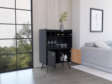 Bar Bajo Mirabella, Wengue y Miel, Con espacio para botellas de vino y copas