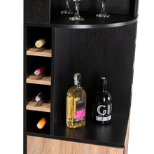 Bar Mirabella, Wengue y Miel, con Espacio para Botellas de Vino y Copas